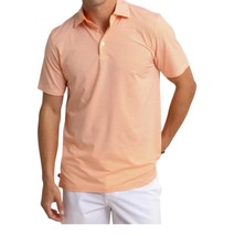 Southern Tide meadowbrook stripe polo in Tangerine Orange - size XL - $95.04