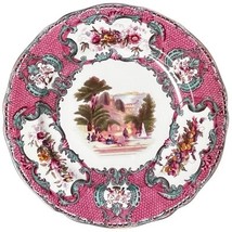 Vintage Copeland Spode QUEEN MARY Plate Pink Transferware Made In Englan... - $40.00