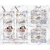 Boho Tumbler Wrap, 20oz Skinny Tumbler Sublimation Designs, Coffee Tumbl... - £2.36 GBP