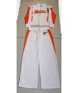 New AUTHENTIC HOOTERS ▪ Jumpsuit Track Warm Up Suit (XS) ▪ White/Orange ... - £51.10 GBP
