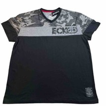 ECKO Unlimited Shirt Men’s 2XL Camo Black Short Sleeve Unlimited Grey V-... - £13.24 GBP