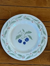 Vintage Pfaltzgraff USA Marked Honeybrook w Blue Plums Fruit Stoneware Dinner Pl - £7.49 GBP