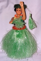 Vintage 7&quot; Hawaii Hula Dancer Aloha Girl Bobble Head for Dash, Posable Arms - $22.00