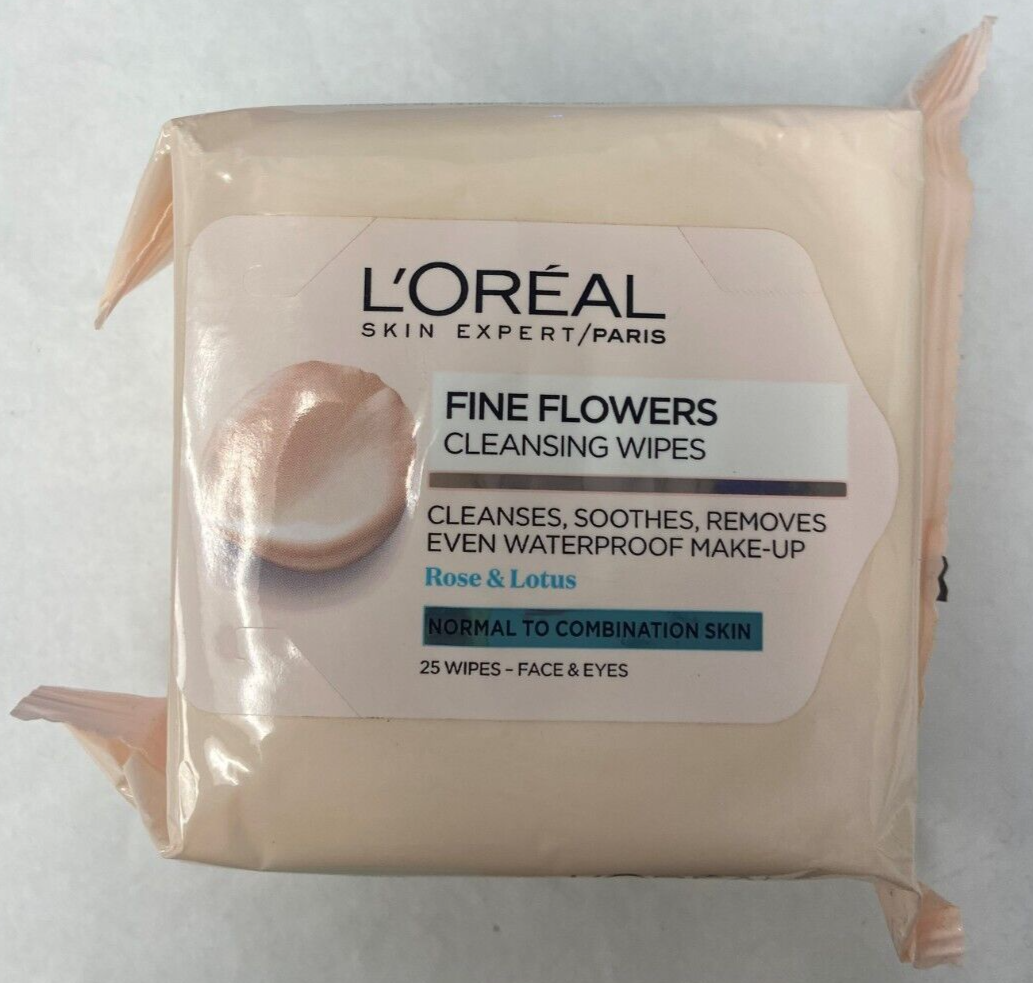 L'Oreal Fine Flowers Cleansing Wipes Normal to Combination Skin *Twin Pack* - $15.99