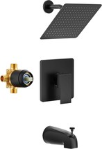 Shower Faucet Set, Black Tub Shower Faucet With All-Metal 8-Inch, Matte ... - $103.98