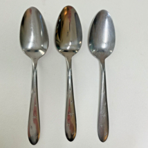 Mar-Crest MCF1 (3) Oval Place Soup Spoons, Starburst Stainless USA Atomi... - $14.39
