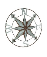 New Compass Wall Hanging in Distressed Metal- 24 inch - $54.33 CAD