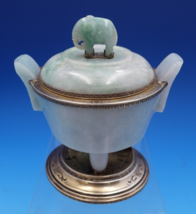 Jade by Edward Farmer Urn Light Vermeil Sterling Fittings Jade Elephant ... - £7,915.08 GBP