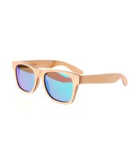 New Premium Wooden Polarized Birch Pagoda Sunglasses 54mm with Green Mir... - $39.55