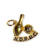 RARE 1960&#39;s National Duckpin Bowling Congress NDBC 140 1&quot; Gold Pendant /... - $43.54