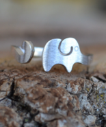 Toe ring, sterling silver toe ring, Elephant ring, stackable, adjustable... - £19.17 GBP
