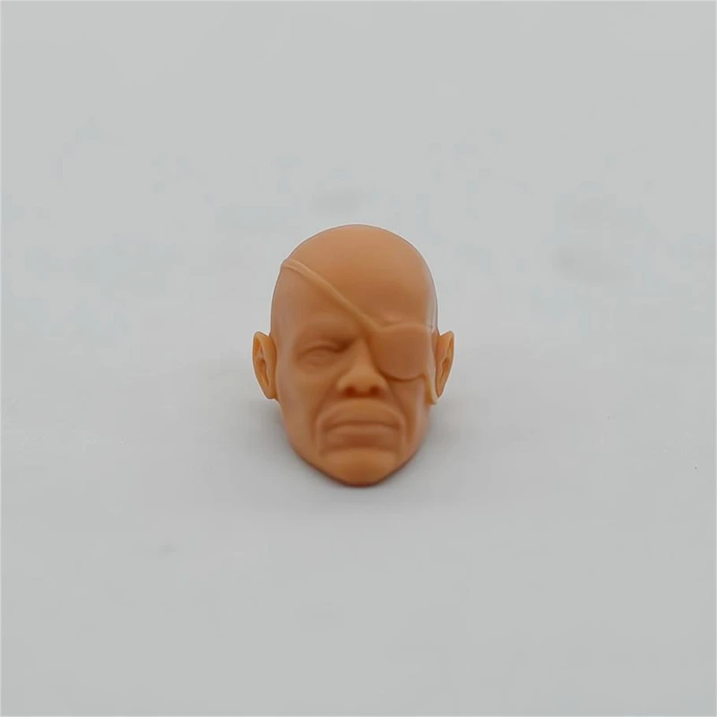 1/12 Scale Director Nick Fury Head Sculpt Unpainted Fit 6&quot; ML SHF MAFEX Mezco - £17.81 GBP+
