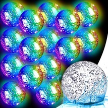 16 Pcs Led Inflatable Beach Balls 16 Inch Light Up Beach Ball Glow In The Dark B - £50.35 GBP