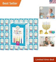 Elegant 20-Pack Indoor Menorah Candles - 44 Colorful Variations for Hanu... - $45.00