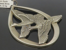 WALLACE 925 Sterling Silver - Vintage Peace On Earth Doves Pendant - PT9601 - £66.22 GBP