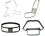 Hockey Jersey Player Sports Set Of 4 Cookie Cutters Made In USA PR1899 - $8.99