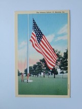 Vintage Postcard The Infantry School Ft Benning Georgia GA Flag Military Patriot - £5.35 GBP