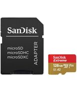 SanDisk Extreme 128GB UHS-I U3 microSDXC Memory Card with SD Adapter - $920.63 MXN