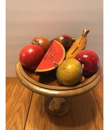 GROUP OF Nine VINTAGE PIECES OF VARIOUS BEAUTIFUL Wood FRUIT Ships N 24h - $69.18