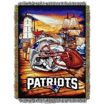 NFL-Woven Tapestry New England Patriots 60&quot; X 48&quot; Machine Wash 100% Polyester - £37.91 GBP