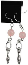 Rose Quartz Goddess Earrings - £37.53 GBP