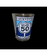 Vintage I Survived I55 Nevada Loneliest Road Souvenir Shot glass  - $9.58 CAD