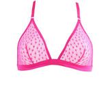 L&#39;AGENT BY AGENT PROVOCATEUR Womens Bralette Vivid Printed Pink Size S - $48.49