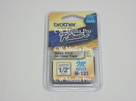 Brother M131 M 1/2&quot; B/C Ptouch label tape PT90 MK131 - £11.52 GBP
