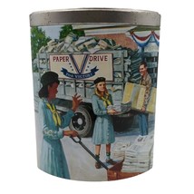 Girl Scout Collectible Tin 2004 Ashdon Farms Paper Drive for Victory Tri... - £7.75 GBP