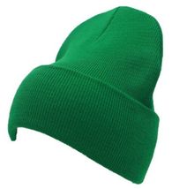 Kelly Green - Winter Beanie Hat Cap Solid Plain Knit Skull Cuff Hat Men Women - £13.34 GBP
