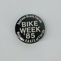 Vintage 1985 Daytona Beach Florida Bike Week Pin Welcome ABATE Biker 1 3/8&quot;  - £9.70 GBP