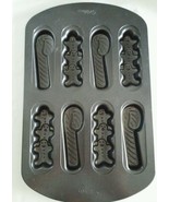 Christmas Wilton 8 Cavity Holiday Candy Cane Cookie Baking Pan 2105-0701 - £15.22 GBP
