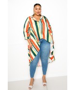 Women&#39;s Striped Hi Low Shirt - $60.31 CAD