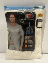 Mens Thermal Crew Long Sleeve Shirt Size Large Fruit Of The Loom New - $11.76