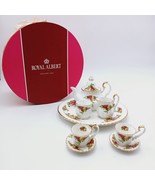 Vtg Royal Albert Old Country Roses Le Petite Mini Tea Set 9 pcs 2002 - £86.53 GBP