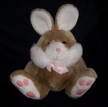 14&quot; Vintage America Wego Snowfoot Bunny Rabbit Brown Stuffed Animal Plush Toy - £25.97 GBP