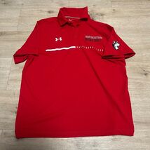 Northeastern Huskies Basketball Polo Shirt Red Mens L Under Armour Bosto... - $22.05