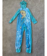 Disney Frozen Elsa Hooded One Piece Girls size 10 Pajamas Cozy Footless ... - $188.77 MXN