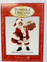 Department 56 Possible Dreams Santa Claus“What’s In The Box?”Clothtique Figurine - £49.00 GBP