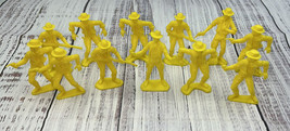 Vintage Marx Hard Plastic Yellow Cowboy Figures - Lot Of 12 - £17.11 GBP