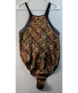 Intimately Free Bodysuit Womens Size Small Multicolor Snakeskin Spaghett... - £23.93 GBP