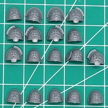 Black Templar Shoulder Pad (x18) Warhammer 40K Space Marine Upgrade Armo... - $10.61