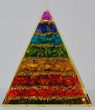3 3/4&quot; Orgone 7 Chakra Pyramid - £41.71 GBP