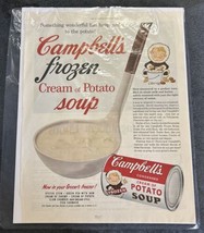 1955 Campbell&#39;s Kids Soup Advertising Page In Clear Plastic Cover - £11.08 GBP