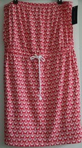 Tommy Hilfiger Dress XL Strapless Cotton Summer 16 18 Anchor Drawstring New - £63.94 GBP