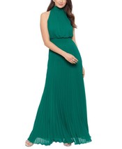 XSCAPE Pleated Chiffon Gown Green Size 12 $259 - $128.69