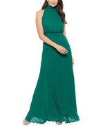 XSCAPE Pleated Chiffon Gown Green Size 12 $259 - £101.26 GBP