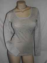 JCP City Streets Large Grey Sheer See-Through Under Shirt Swim Cover L/S - £6.34 GBP