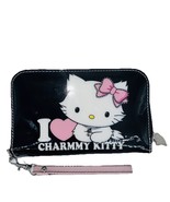 Sanrio Charmmy Kitty Black Patent Leather Wallet Wristlet Gorpcore 6&quot; Go... - €51,26 EUR