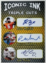 Iconic Ink Triple Cuts Facsimile Autograph Baker Mayfield, Mahomes, Kyler Murray - £1.98 GBP